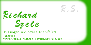 richard szele business card